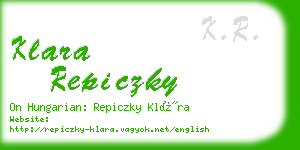 klara repiczky business card